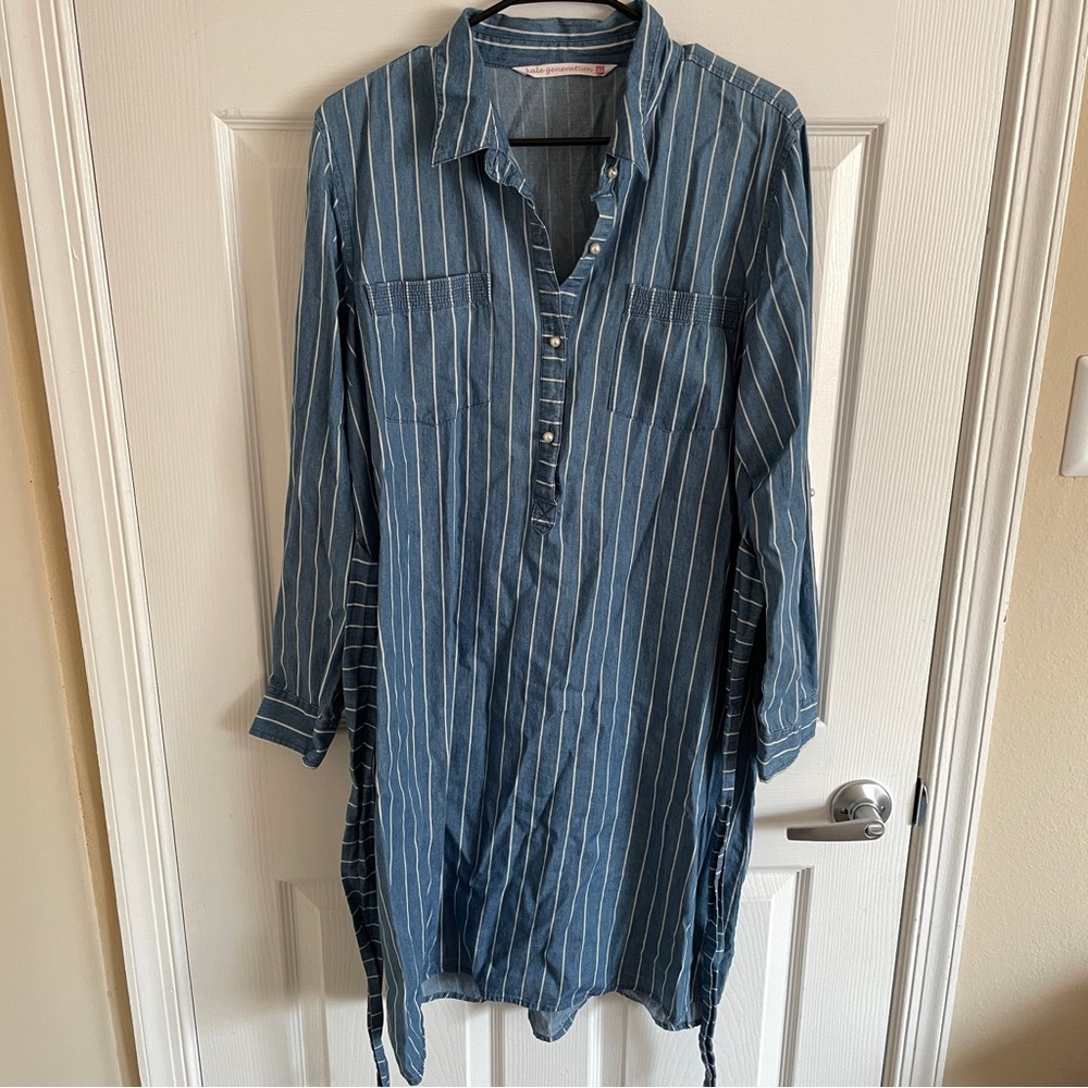 "Kale Generation" Striped T-Shirt Dress